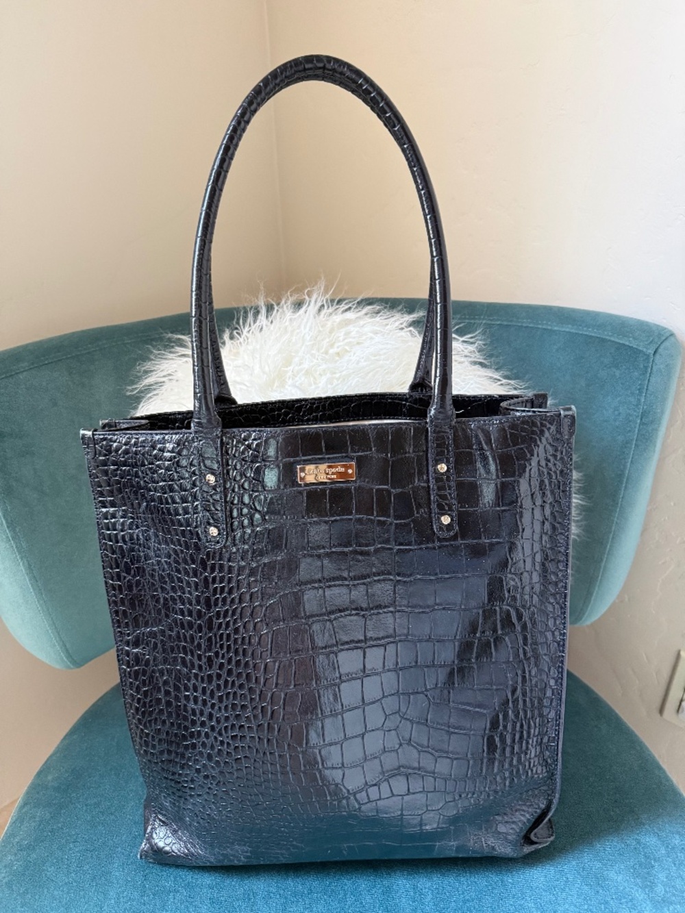 Kate Spade Black Tote - Classic Work/Everyday Tote - Semi-Vintage